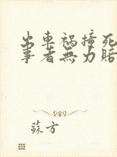 出车祸撞死人肇事者无力赔偿 出车祸撞死人肇事者无力赔偿