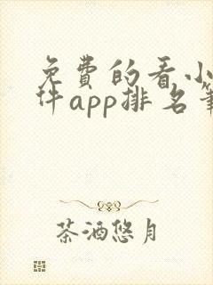 免费的看小说软件app排名笔趣阁