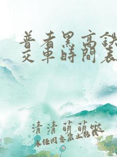 普者黑高铁站公交车时间表 普者黑高铁站公交车时间表