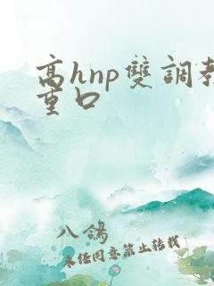 高hnp双调教重口