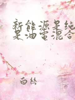 新能源是纯电还是油电混合