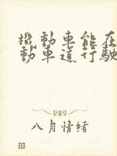 机动车能在非机动车道行驶吗