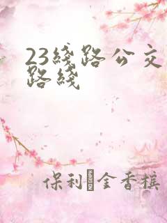 23线路公交车路线