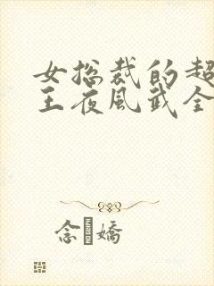 女总裁的超级兵王夜风武全集