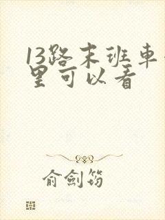 13路末班车哪里可以看