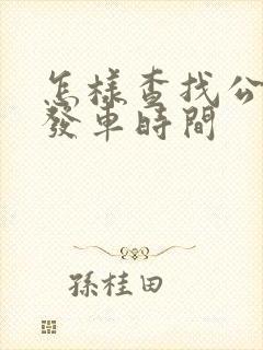 怎样查找公交车发车时间