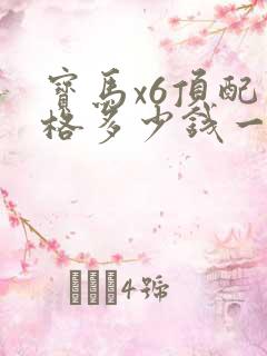 宝马x6顶配价格多少钱一辆