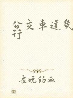 公交车道几点限行