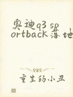 奥迪q3 sportback落地价多少钱