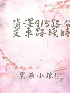 菏泽915路公交车路线时间表