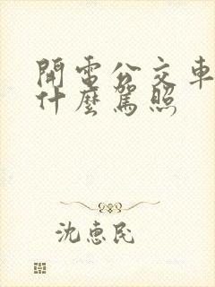 开电公交车需要什么驾照