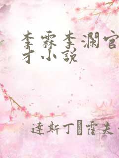 李霖李澜官场奇才小说