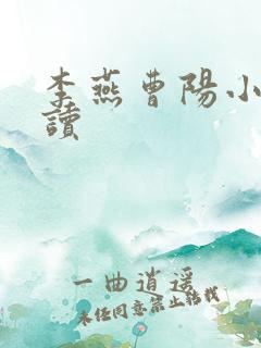李燕曹阳小说阅读