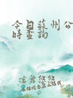 今日苏州公交实时查询 今日苏州公交实时查询