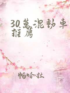 30万混动车型推荐
