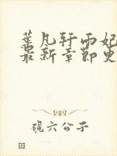 叶凡轩雨妃小说最新章节更新内容全文阅读