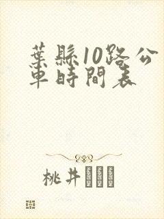 叶县10路公交车时间表 叶县10路公交车时间表