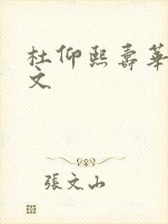 杜仰熙寿华同人文