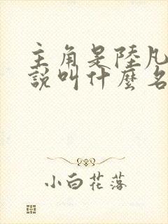 主角是陆凡的小说叫什么名字