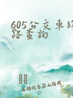 605公交车线路查询
