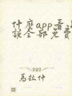 什么app看小说全部免费 什么app看小说全部免费