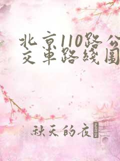 北京110路公交车路线图