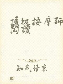 顶级按摩师免费阅读