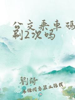公交乘车码可以刷2次吗 公交乘车码可以刷2次吗