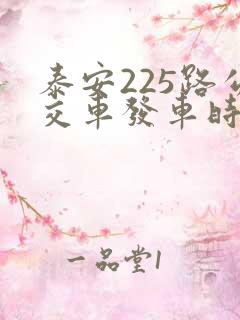 泰安225路公交车发车时间表
