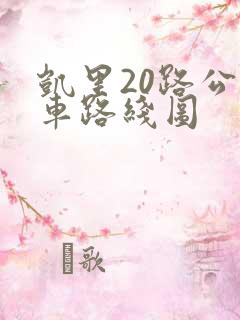 凯里20路公交车路线图