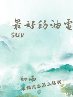 最好的油电混动suv