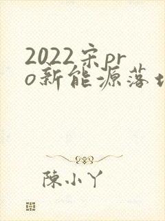 2022宋pro新能源落地价