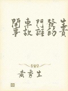 开车门发生交通事故谁的责任