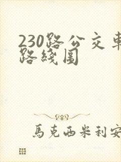 230路公交车路线图