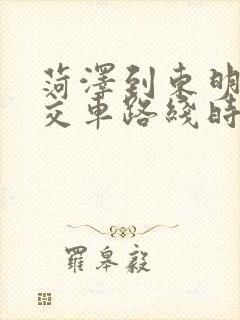 菏泽到东明县公交车路线时间表