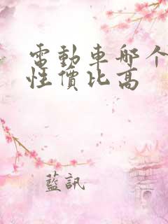 电动车哪个牌子性价比高