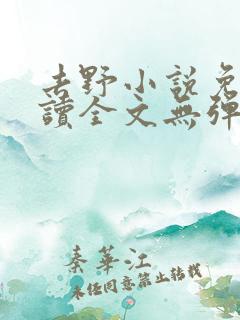 去野小说免费阅读全文无弹窗