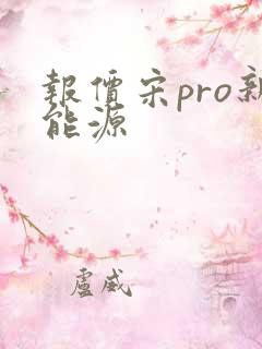报价宋pro新能源