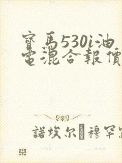 宝马530i油电混合报价及图片