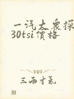 一汽大众探岳330tsi价格