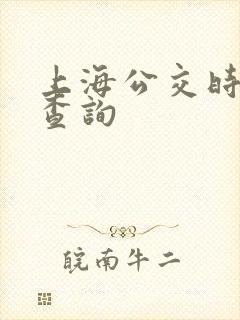 上海公交时间表查询