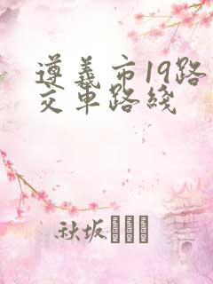 遵义市19路公交车路线