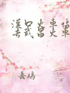 汉口火车站怎么去武昌火车站