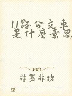 11路公交车车是什么意思啊