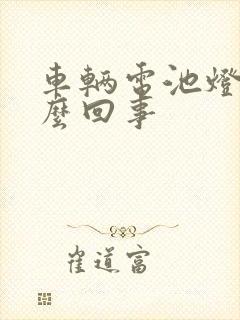 车辆电池灯亮怎么回事