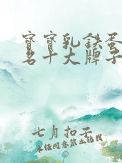宝宝乳铁蛋白排名十大牌子