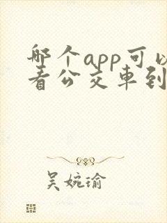 哪个app可以看公交车到哪里了