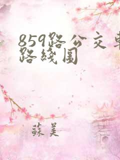 859路公交车路线图 859路公交车路线图