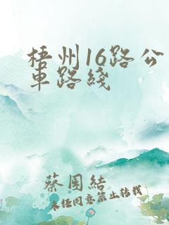 梧州16路公交车路线