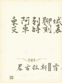 东阿到聊城的公交车时刻表